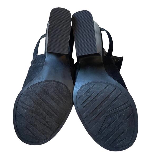 New Carlos Santana Trinity Black Faux‎ Suede Heels Shoes Size 8.5 - Picture 5 of 9